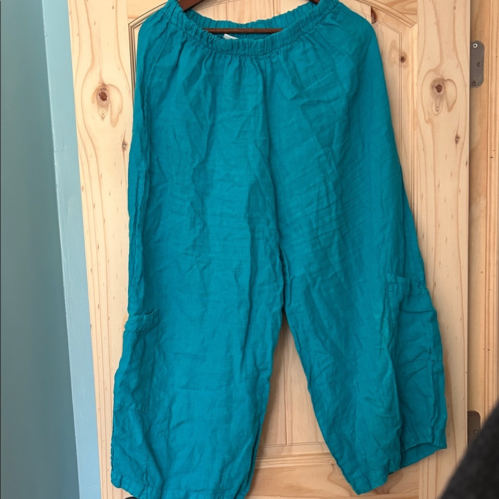 Bryn Walker XL linen lantern pocket barrel pants